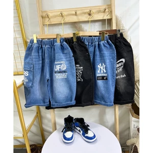 Quần short jean nhí bé trai 10-19kg, quần bò ngố bé trai 1 2 3 4 tuổi, quần short bò nhí bé trai799
