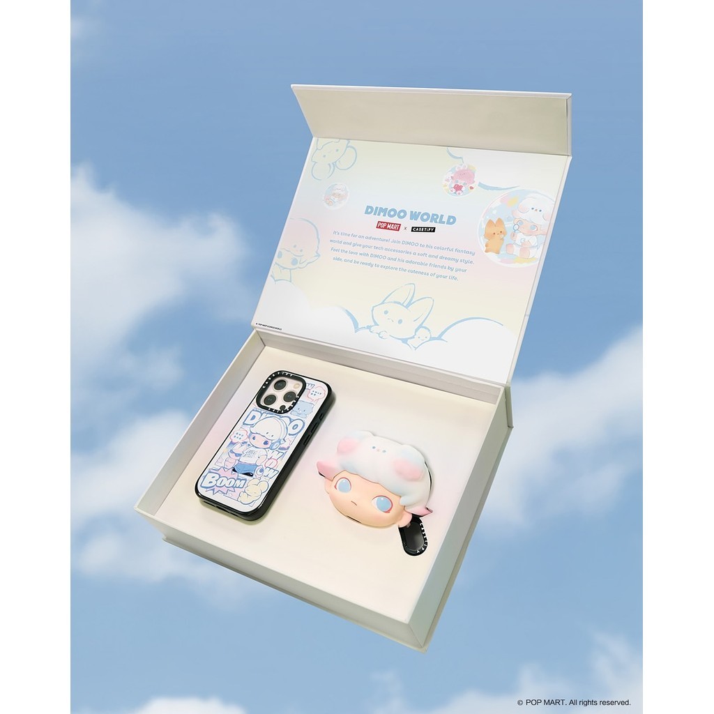 Casetify X DIMOO Manga Hút từ tính Vỏ IPhone Gương đen & bạc IPhone 16 15 14 13 12 Pro Max Plus Ốp điện thoại cứng có hộp khắc logo