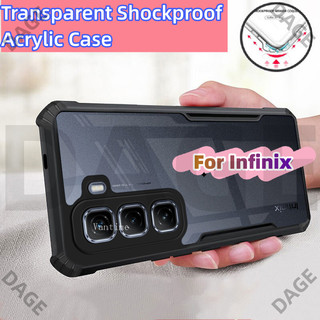 Dành cho Infinix Hot 50 Pro + 4G Plus Ốp lưng Đệm chống sốc gia cố cạnh Mặt sau Vỏ cứng trong suốt DAGE