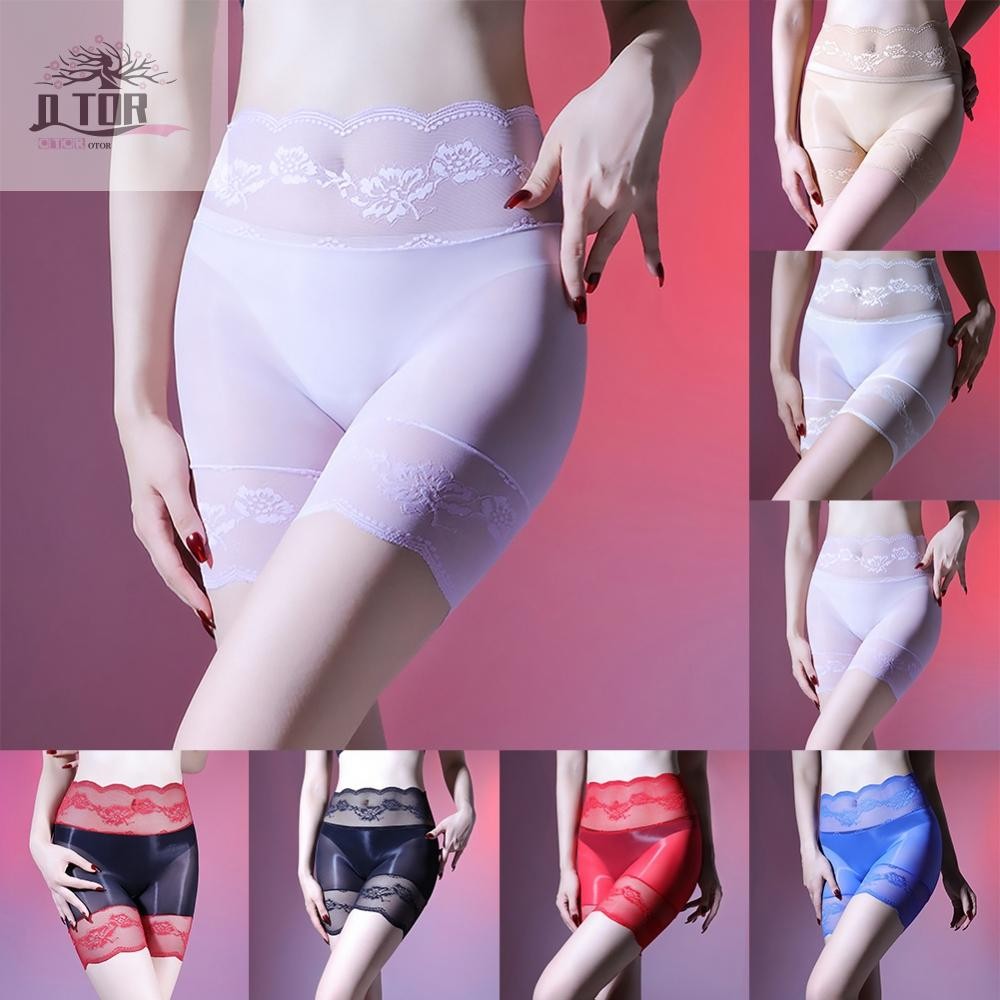 Quần lót Boxer ren trong suốt thanh lịch dành cho nam và nữ phong cách eo cao