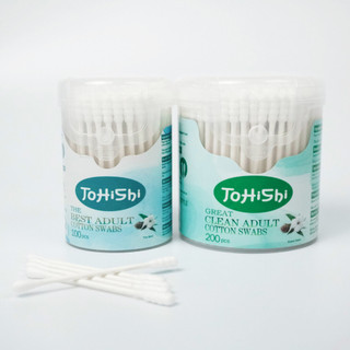 Tăm Bông Trẻ Em Tohishi 220 Que Bông Ngoáy Tai Cho Bé Đầu Mềm Cotton An Toàn Vệ Sinh Tai Mũi