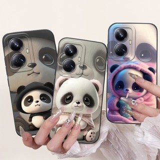 Dành Cho Realme 10 Pro Plus 5G Ốp Lưng RMX3687 RMX3686 Vỏ Điện Thoại Silicon Chống Sốc Gấu Trúc Dễ Thương Cho Realme 10 Pro + Vỏ