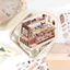 Enwei 3 Cái [PaperMore Dòng Góc Nhỏ] Nhãn Dán Giải Nén Cabin Cảnh Thu Nhỏ Dễ Thương Nhãn Dán PET Giấy Thêu Sò Chất Liệu Sổ Lưu Niệm Bộ