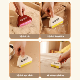 Cây Lăn Bụi Quần Áo Lăn Bụi Silicon Siêu Dính Cây Lăn Lông Mèo Mini Tái Sử Dụng NGÓI HOME - CLB03