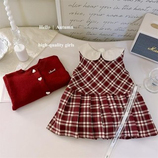 Đầm Bé Gái Phong Cách Mới Thời Trang Trẻ Em Dệt Kim Cardigan Đầm Công Chúa Xuân Thu