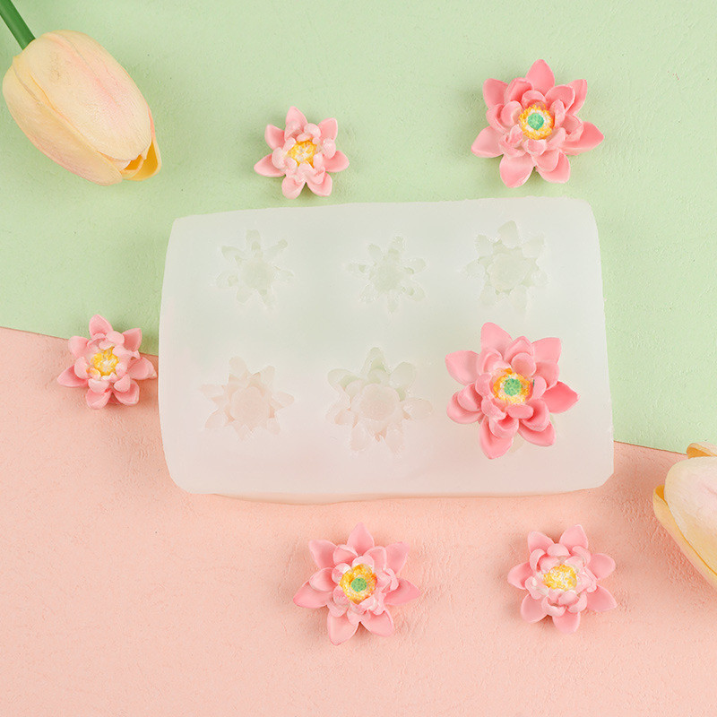Hoa Mẫu Đơn Khuôn Silicon DIY Mousse Bánh Trang Trí Khuôn Epoxy Trang Trí Nến Thơm Khuôn Socola
