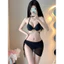 Bộ Bikini 3 mảnh gợi cảm dành cho nữ, Đồ bơi có dây đệm có nắp đậy, Đồ đi biển dây buộc cho kỳ nghỉ & Spa