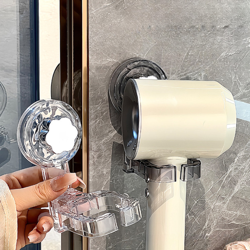Giá Đỡ Máy Sấy Tóc Nhà Tắm Có Cốc Hút Chắc Chắn Dán Tường Siêu Chịu Tải Độ Bền Lâu Dài