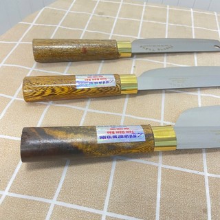 Bộ 3 dao thép trắng Nhật không gỉ sét vệ sinh, sắc bén, tiện lợi vân gỗ sang trọng Đa Sỹ - Phương Trang