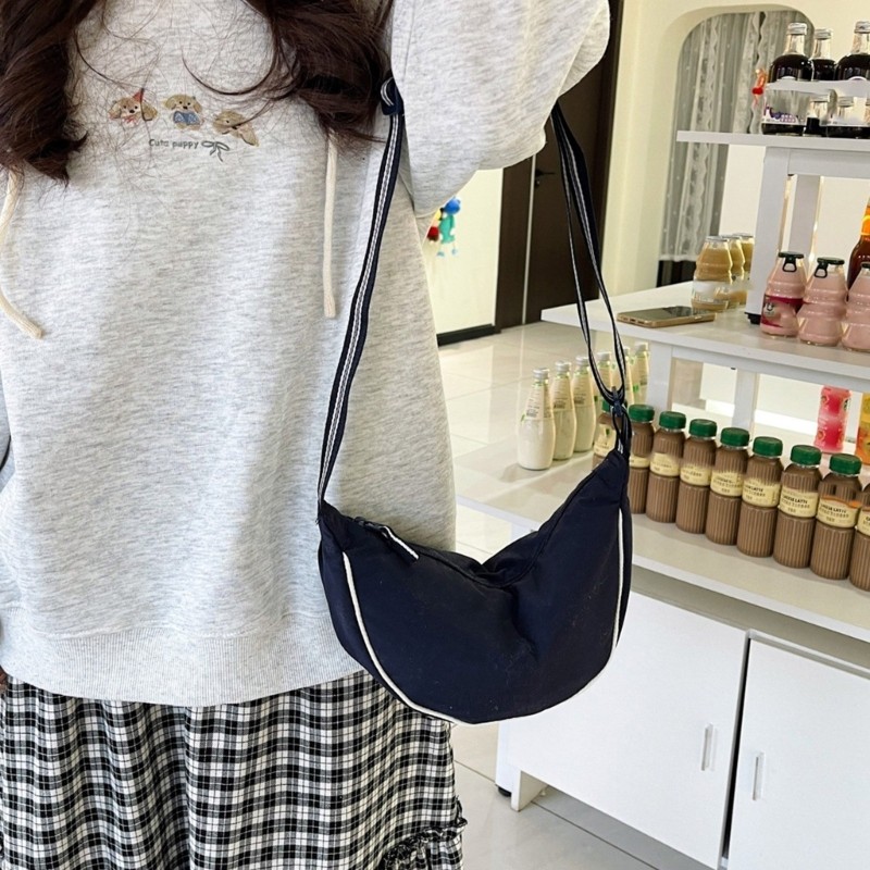 HSV Slouchy Túi Bánh Bao Lưỡi Liềm Túi Đeo Ngang Nữ Túi Đeo Mặt Trăng Túi