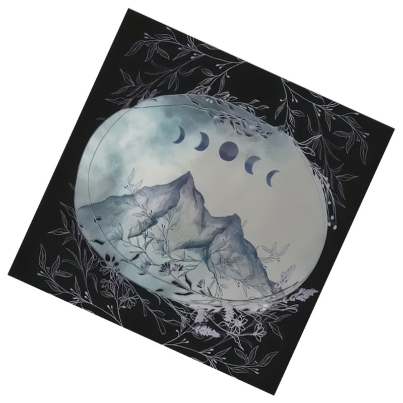 Cinna Tarot Khăn trải bàn Tấm thảm Moon Mountain Altars Vải Đồ dùng phù thủy