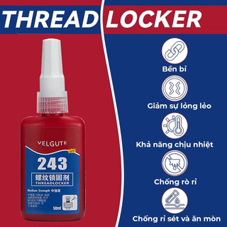 Keo Khóa Ren 243 & 272 - Chống Lỏng Ốc Vít, Chuyên Dụng Cho Xe Máy, 50ml