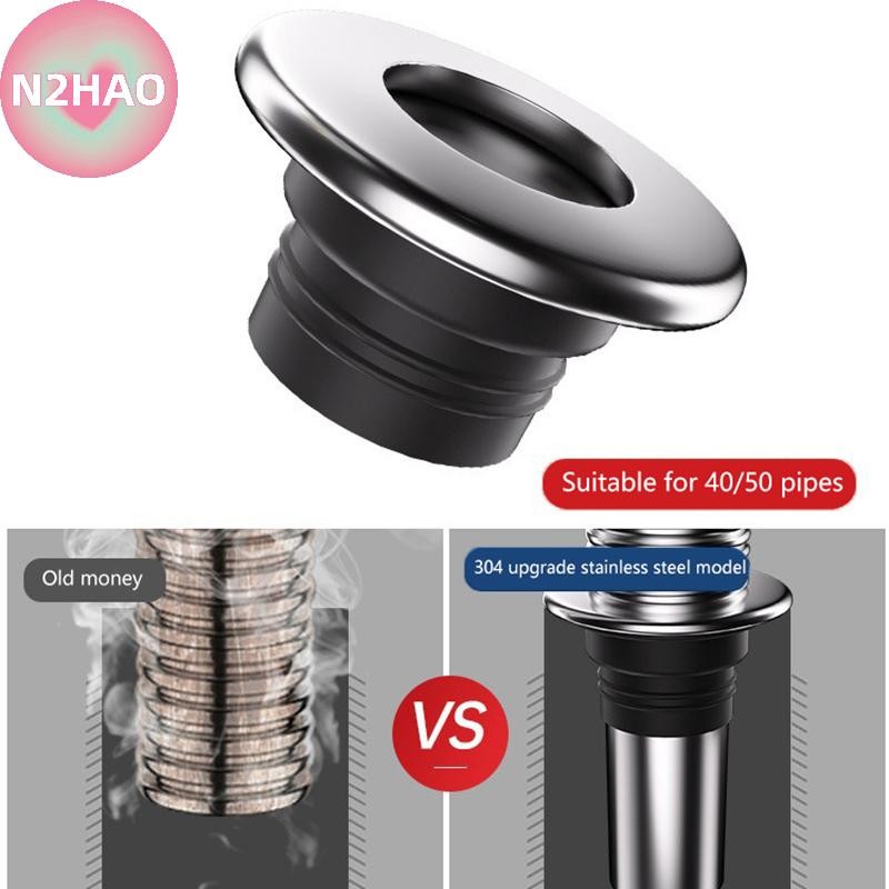 N2hao 40 / 60cm Thép Không Gỉ Phòng Tắm Bồn Rửa Nhà Bếp Siphon Xả Chất Thải Ống Linh Hoạt Nhà Ống Thoát Nước Có Thể Thu Vào n