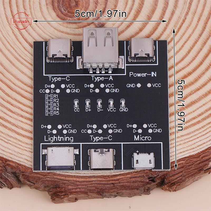 Diễu Hành 1 Cáp USB Dòng Dữ Liệu Bảng Kiểm Tra Cáp Kiểm Tra Cáp USB Bộ Kiểm Tra Bật Tắt Ngắn Mạch Cho Type-C Bảng Kiểm Tra Công Cụ VN