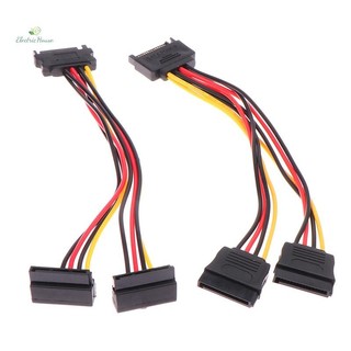 [Nhà Điện] 1 Dây Nối Dài SATA 20CM Cho HDD SSD Đĩa Cứng SATA Power Y Cáp Chia 15 Pin Nam Đến Kép 15 Pin Nữ Cáp Điện mới