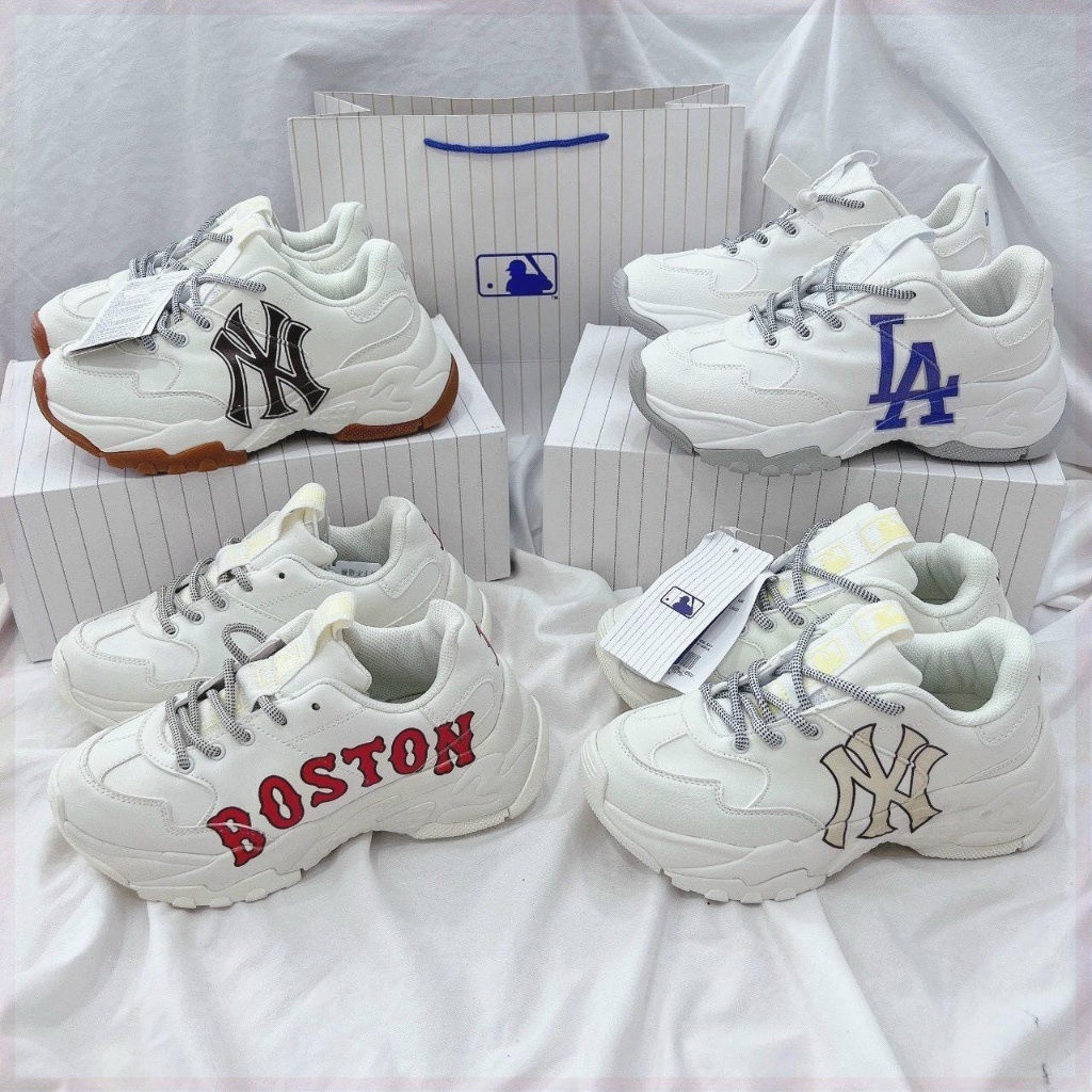Giày THỂ Thao Nam Nữ MLB Boston LA ,NY Đế Nâu Bản Cao Cấp Đế Độn Tăng ...