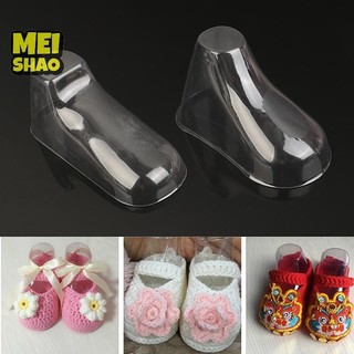 MeiShao 10 Chiếc Trong Suốt PVC Trẻ Em Booties Trưng Bày Hỗ Trợ Khung Chân Giày Nhựa Khuôn Giày Bé Cáng Tất Hiển Thị Đứng