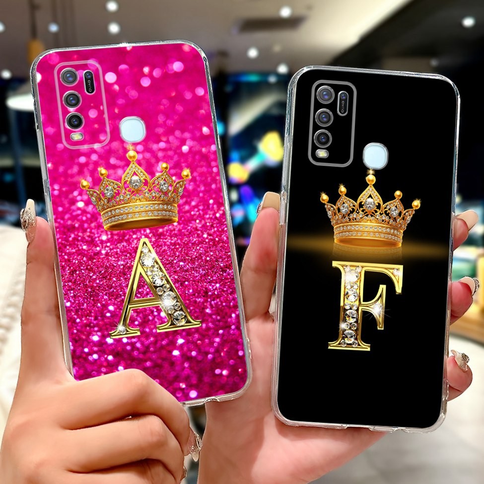 Ốp lưng Vivo Y50 1935 V1965A Clear Thẩm mỹ A-Z Letter Soft TPU Ốp lưng Vivo Y 50 VivoY50 Vỏ điện thoại