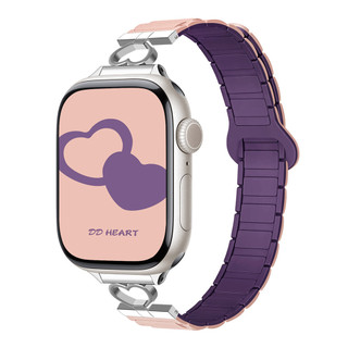 Love Three Silicone Magnetic Straps For Apple Watch Ultra 46/44/40/49/45/41/42/38/45mm iwatch Series Ultra/10/9/8/7/6/5/4/3/2/1