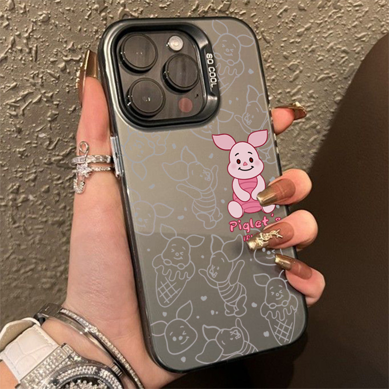 Vỏ Tương Thích Cho IPhone 16 11 14 15 12 13 Pro Max 8 7 Plus XR X XS SE2 Hoạt Hình Dễ Thương Lợn Hồng Pochacco Chó IMD Matte Bìa Cứng