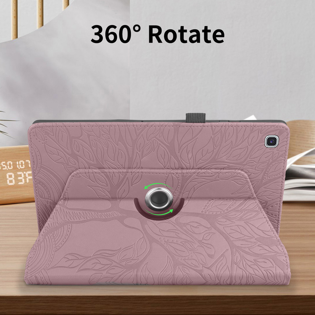 Ốp điện thoại da PU xoay 360 dập nổi Ốp điện thoại TPU mềm cho Samsung Tab A 8.0 "2019 Tab A7 Lite 8.7 A7 10.4 A8 10.5 S6 Lite P610 A9 A9 + X210 S7S8 T870 S9 + S9FE + S8 Ultra S9 Ultra