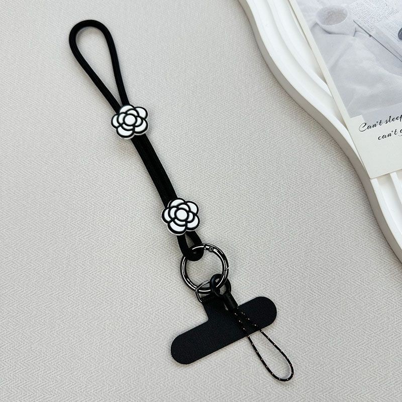 Phụ kiện điện thoại di động Cao cấp Phong cách Chanel Dây buộc điện thoại di động Dây đeo cổ tay ngắn Di động Dây buộc chống sốc Kẹp chắc chắn Móc khóa chống thất lạc Điện thoại di động