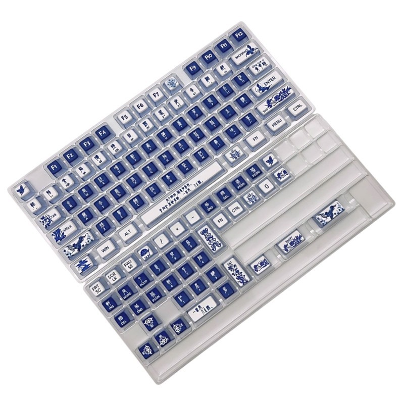 Camp 116Key Sứ Xanh Trắng ASA Profile Keycap PBT DyeSublimation Keycap