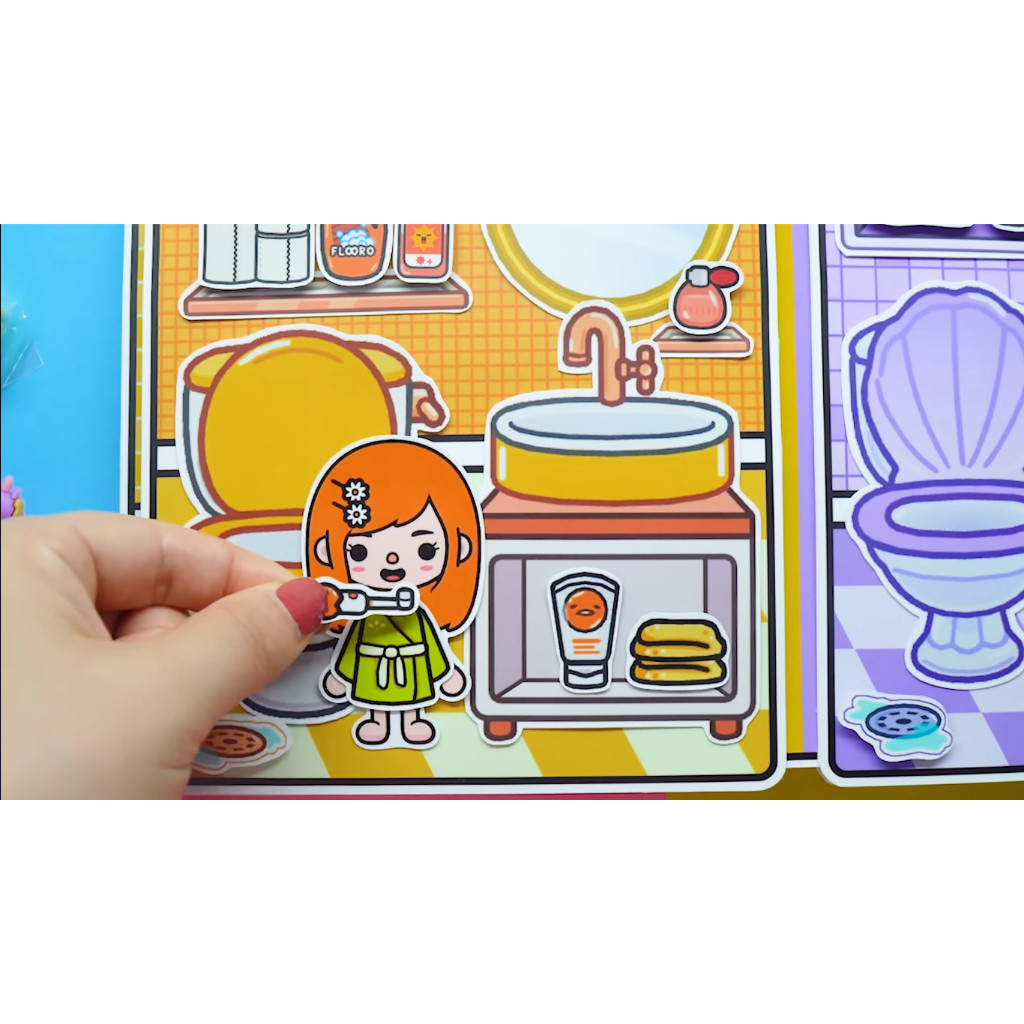 đồ chơi cho bé gái đồ chơi kuromi cô tiên xanh Ngôi nhà của bé Purple vs Orange In Quiet Book
