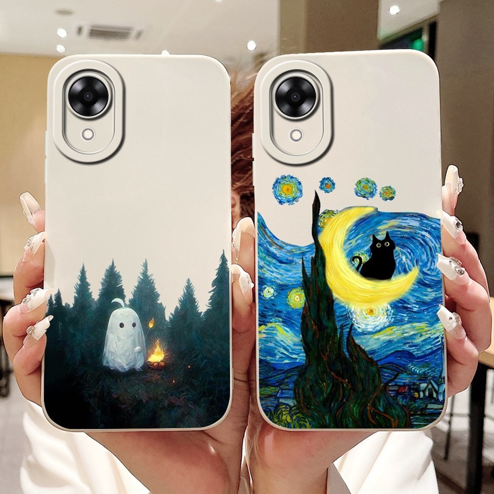Ốp lưng Oppo A17k CPH2471 Vỏ silicon chống sốc sơn dễ thương thời trang Oppo A17k Vỏ điện thoại