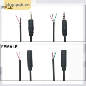 3.5mm DC Nữ Nam Stereo Aux Nối Dài Cáp Kết Nối 3 Cực 4 Cực Jack VNK3