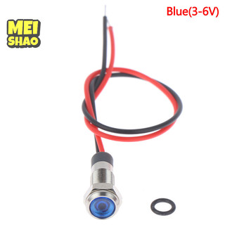 Đèn báo cảnh báo kim loại led 6mm chống nước MeiShao P67 3v 5v 6v 12v 24v 220v