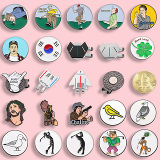32 kiểu dáng của 25mm Golf Metal Round Coin Mark Kẹp mũ kim loại từ tính làm quà tặng cho bạn bè