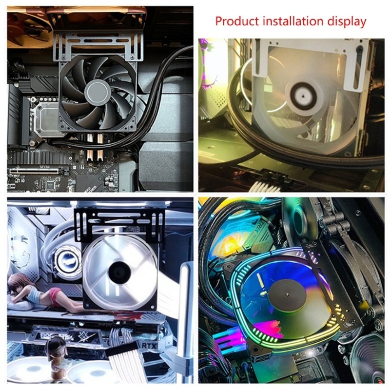 OXXGGKAO Dễ dàng loại bỏ Quạt làm mát Giá đỡ có vít cho quạt vỏ PC Bộ nhớ