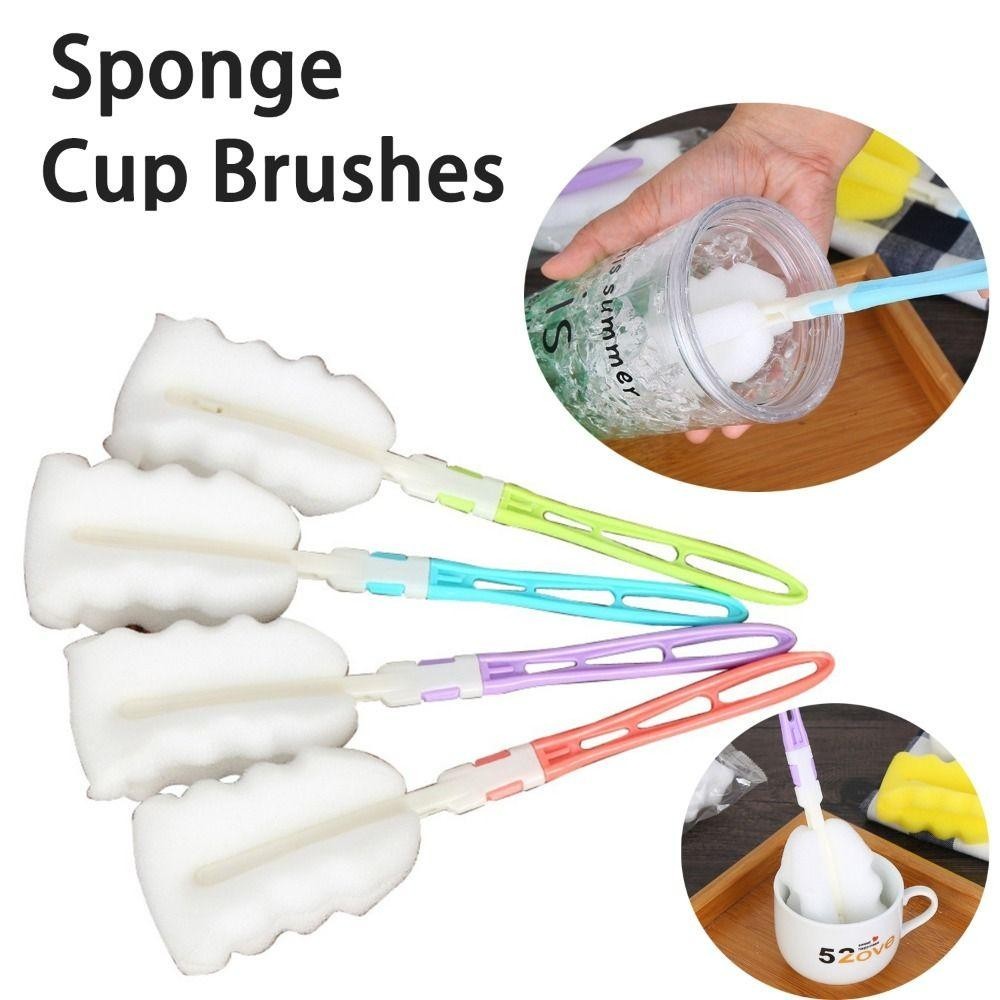 Bàn chải cốc xốp ODAKA, Bàn chải bình sữa di động có thể gập lại, Bàn chải làm sạch cốc có thể tháo rời hữu ích Chai cổ hẹp