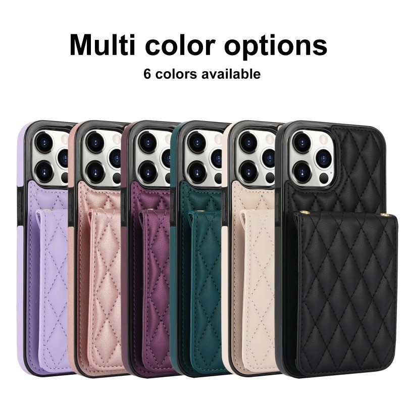 Ví đeo chéo da có ngăn đựng thẻ Vỏ điện thoại cho IPhone 13 12 Mini 15 14 11 Pro Max XS X XR 7 8 Plus Vỏ bảo vệ