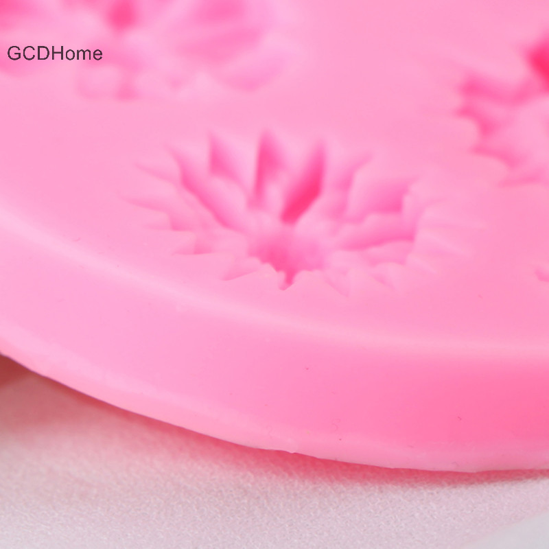 Gcdhome 3D Cánh Hoa Hướng Dương Dập Nổi Khuôn Silicon Giảm Fondant Bánh Trang Trí Dụng Cụ HOT