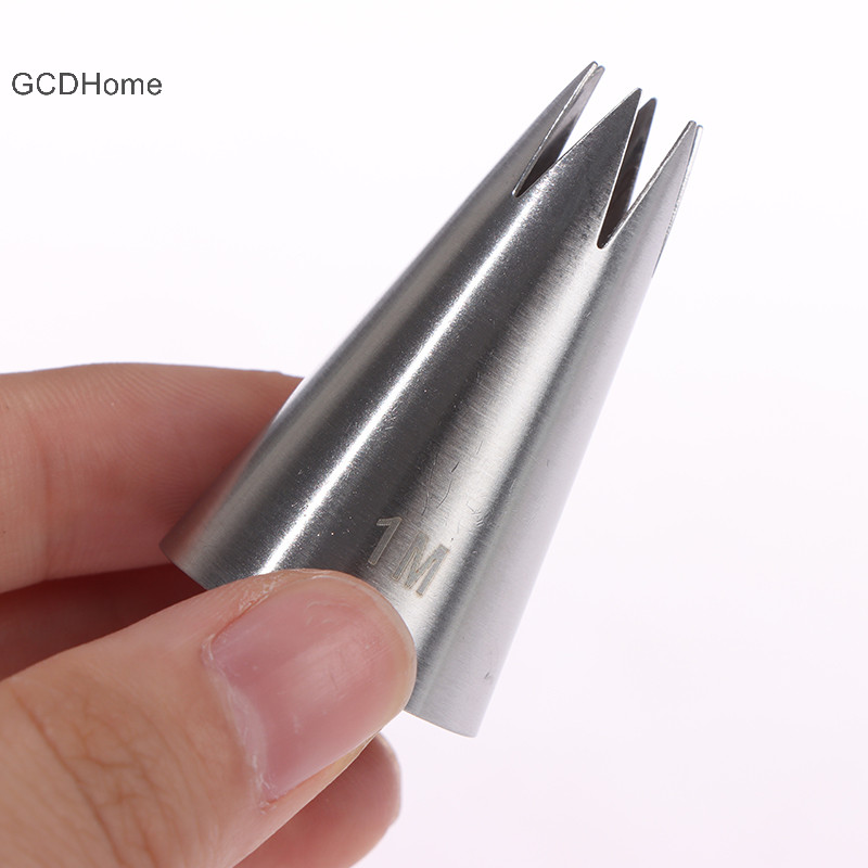 Gcdhome 1M # Thẳng 6 răng kem làm bánh bằng thép không gỉ 304 miệng HOT