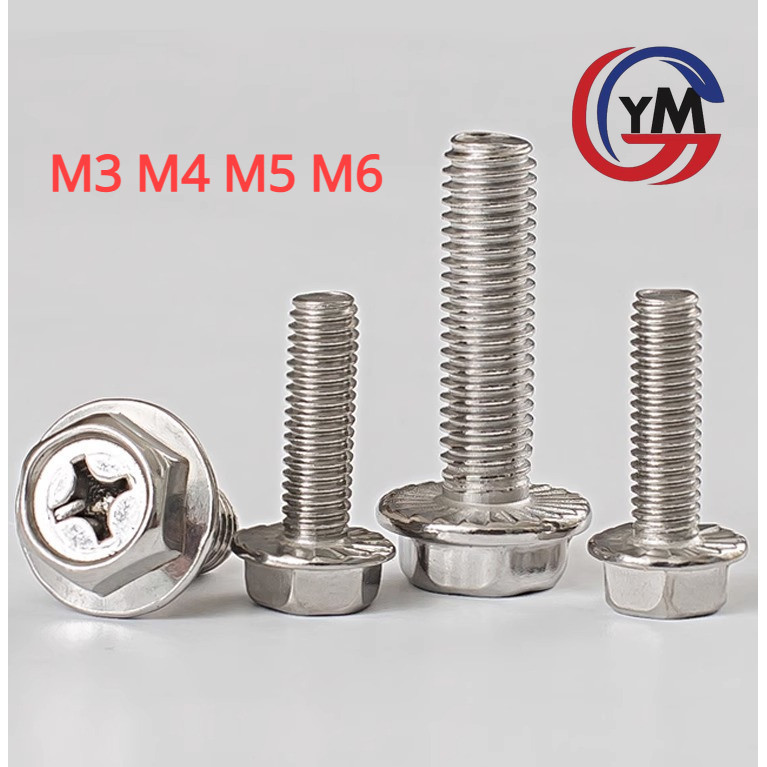 [Ymh1] Bulong liền long đền INOX 304 - Ốc chống tháo ,Bulong lục giác ...