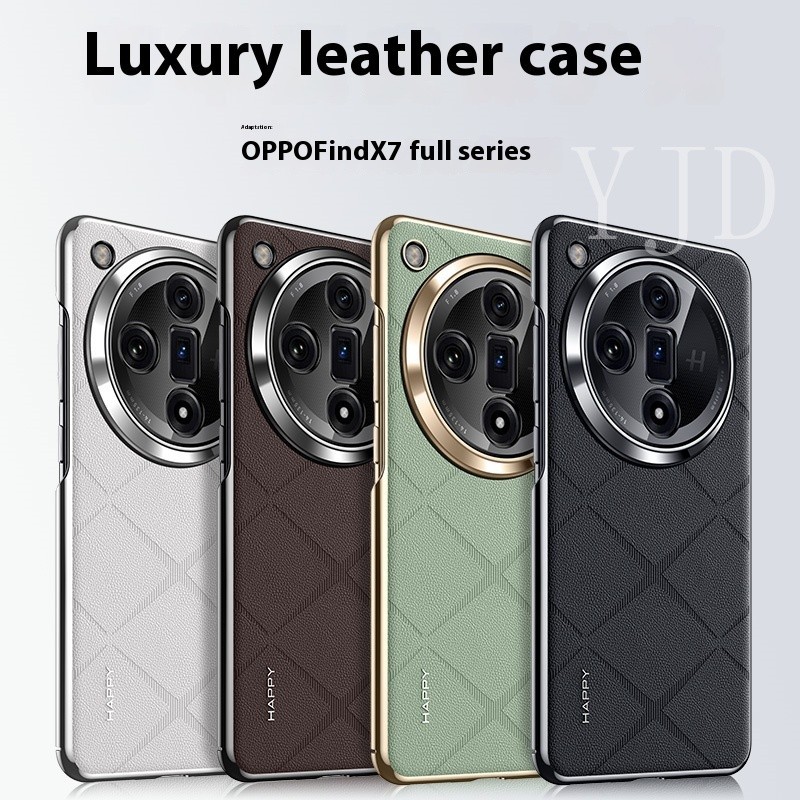 Ốp YJD Cho OPPO Find X7 Ultra Original Machine Leather Vỏ Điện Thoại Chống Sốc
