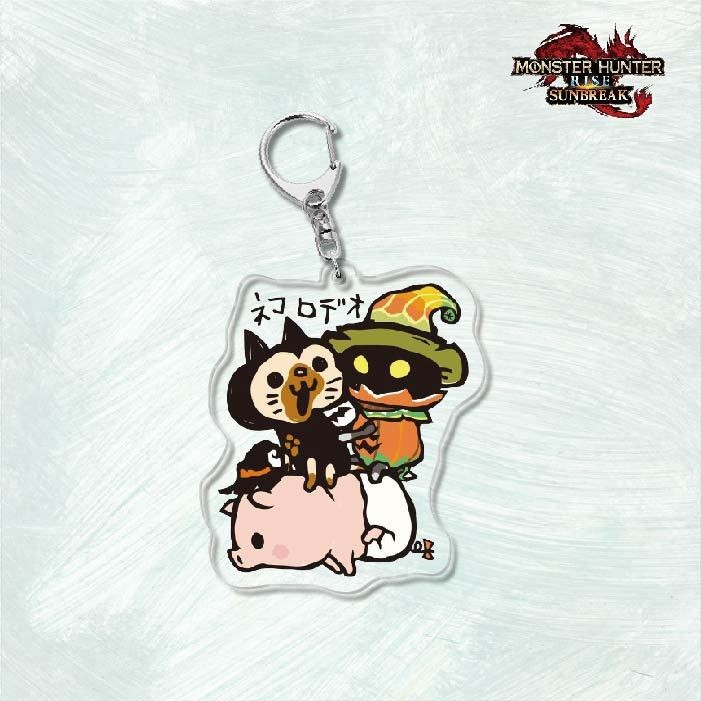 Tốt Nhất Monster Hunter Móc Khóa Anime Móc Khóa Acrylic Dễ Thương Túi Mặt Dây Chuyền Hoạt Hình Bộ Sưu Tập Nhân Vật Kỷ