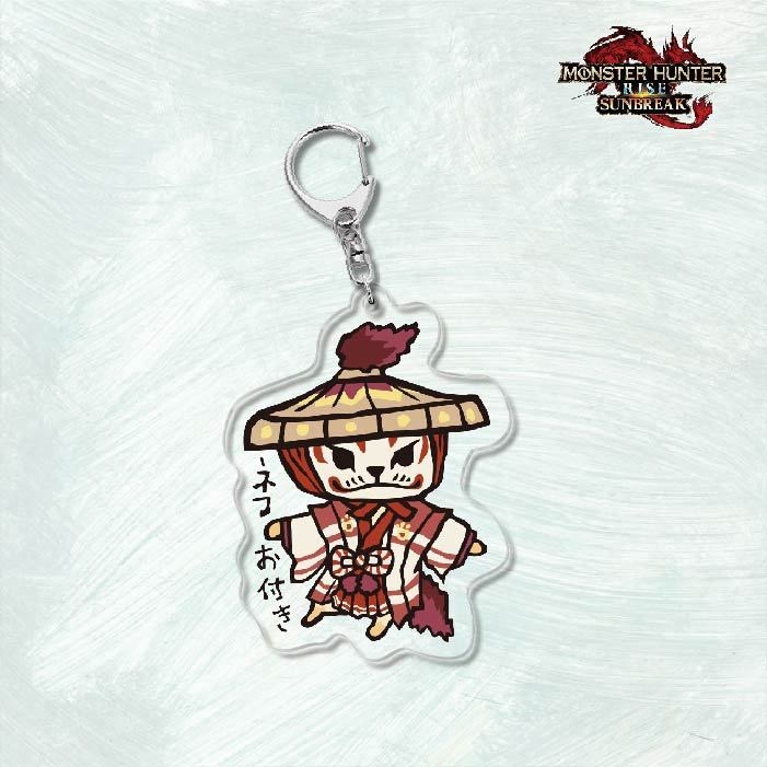 Tốt Nhất Monster Hunter Móc Khóa Anime Móc Khóa Acrylic Dễ Thương Túi Mặt Dây Chuyền Hoạt Hình Bộ Sưu Tập Nhân Vật Kỷ