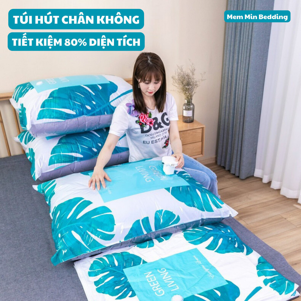 Túi Hút Chân Không Cao Cấp Đựng Quần Áo Chăn Mền Gọn Gàng Chống Nấm Mốc Chất Liệu Dày Dặn, Bền Bỉ - Memminbedding