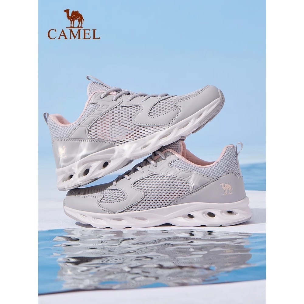 Ảnh Camel Leisure Ngoài Trời Mùa Hè Lưới Thoáng Khí Đen Nhẹ Đệm Thể Thao Thoải Mái Giày Đi Bộ Cho Nam Nữ Cặp Đôi 2