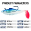 10cm / 19g Jig Mồi Mềm Có Móc Sắc Nét Đuôi Mái Chèo Chìm Swimbaits Weedless Bass Mồi Shad Tadpole Mồi Spinner với Mồi Câu Cá Nước Ngọt