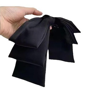Nơ kẹp tóc lớn màu hồng đen bằng satin, bền nhiều lớp, phong cách thời trang Hàn Quốc