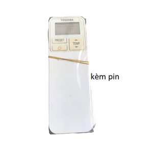 tay điều khiển remote từ xa điều hòa toshiba nắp trượt zin mới-kèm pin-tay đầu bấm điều hòa toshiba nắp trượt zin mới