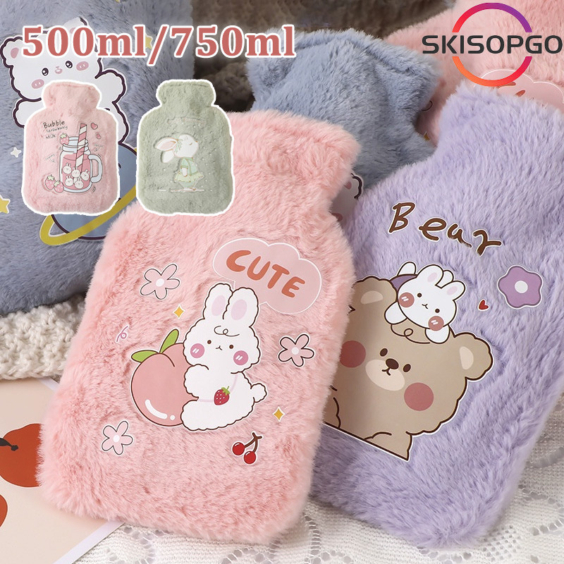 【SKISOPGO】Túi Chườm Giữ Nhiệt Nóng Lạnh,Giảm Đau Bụng Kinh Họa Tiết Hoạt Hình,Nhiều Mẫu Dễ Thương Tiện Lợi, 500ml/750ml