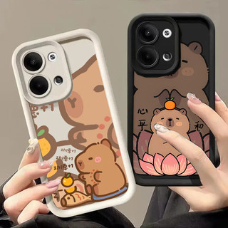 Vỏ Capybara Dễ Thương Cho OPPO Reno 13 5G 13F 13 Pro Reno 7 Pro 5G Vỏ Hoạt Hình Họa Tiết Động Vật Camera Bảo Vệ TPU Mềm Chống Sốc Matte Sáng Tạo Vỏ Silicon