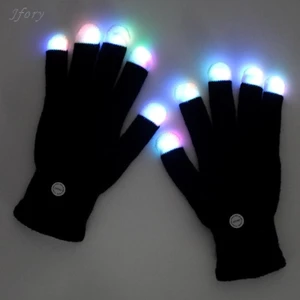 Găng tay LED Đèn đầu ngón tay đầy màu sắc Găng tay sáng cho trò chơi Halloween