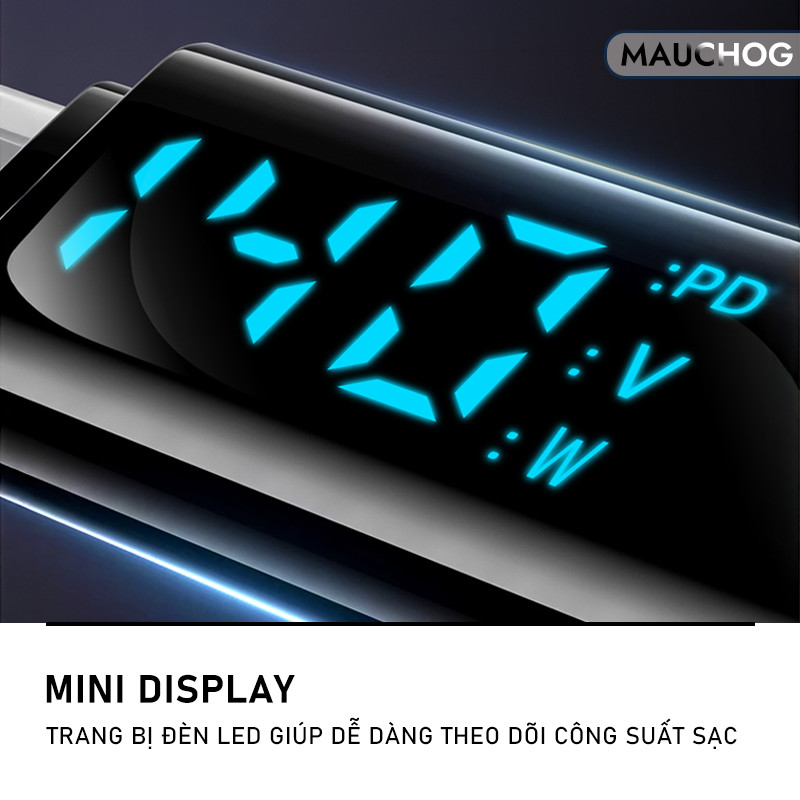 Đầu Chuyển Đổi Dây Cáp Sạc Type C Sang L 35W Màn Hình Led Cho Điện Thoại iPhone iPad Samsung